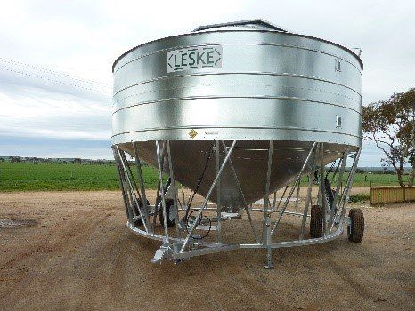 55 Ton (672 Bag) Auger Bin - Shea-Oak Log, SA - Leske Engineering