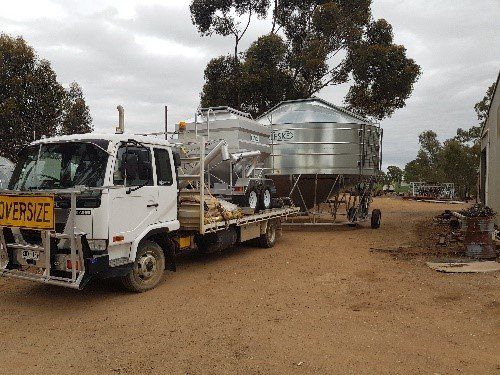 Ute Loaded with Portable Bins - Shea-Oak Log, SA - Leske Engineering