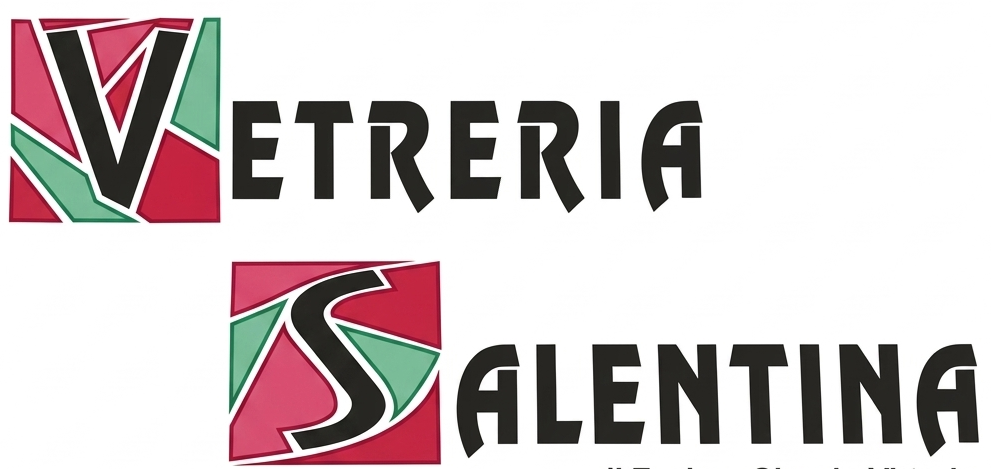 Logo per la Veterinaria Salentina con scritte stilizzate in rosso, verde, nero e bianco.
