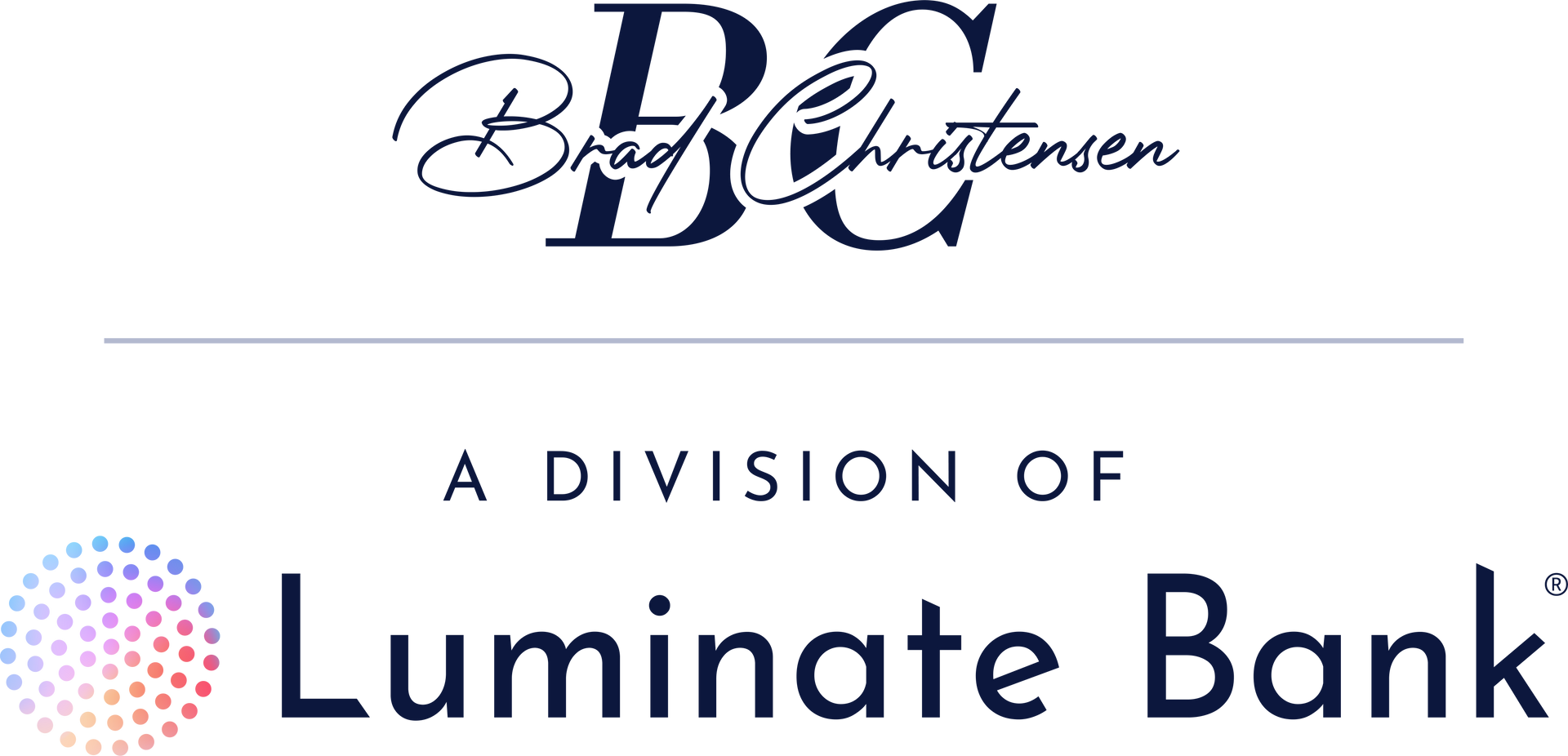 Brad Christensen and Luminate Home Loans Logo