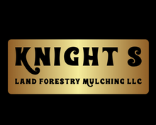 Black and gold logo reading &ldquo;KNIGHT S LAND FORESTRY MULCHING LLC&rdquo;