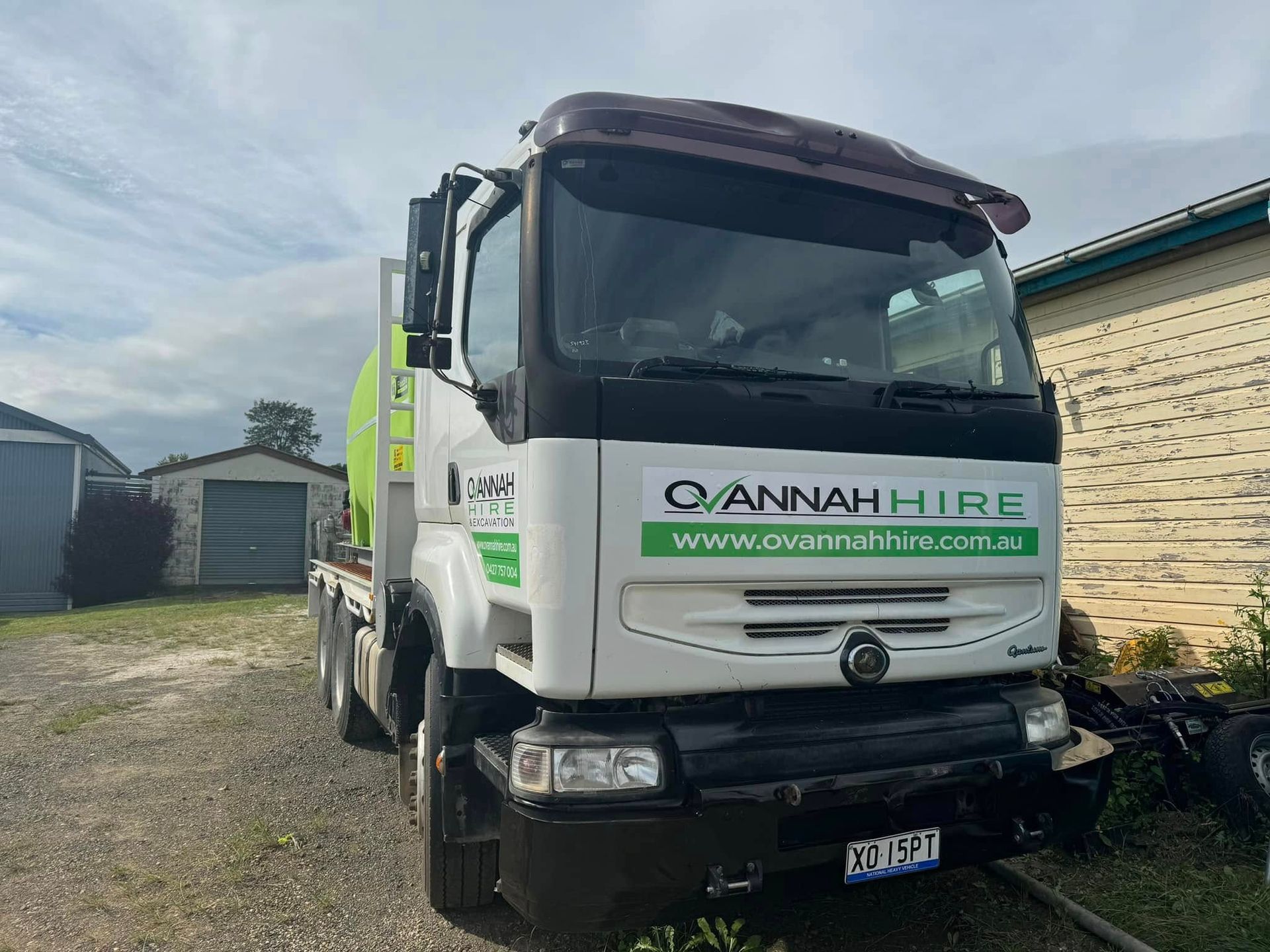 White and Black Truck Parked Outside — Ovannah Hire In West Kempsey, NSW