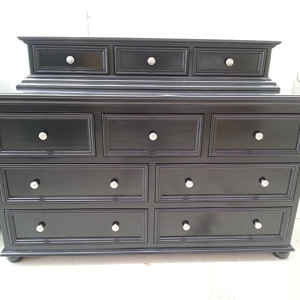 Black Paint Tallboy - Auckland, NZ - Papakura Furniture & Door Refinishers Limited Black Paint Tallboy - Auckland, NZ - Papakura Furniture & Door Refinishers Limited