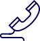A line drawing of a telephone with a cord coming out of it.