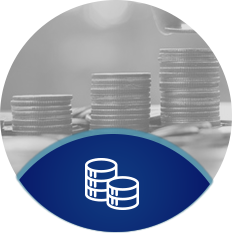 A stack of coins sitting on top of each other in a circle.