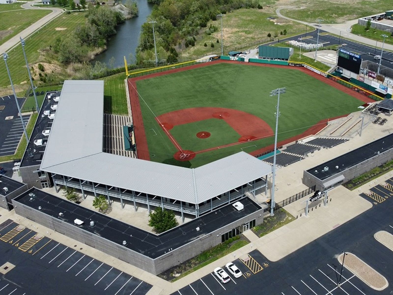 Aerial photo of Mountain Dew Park in Marion, Illinois