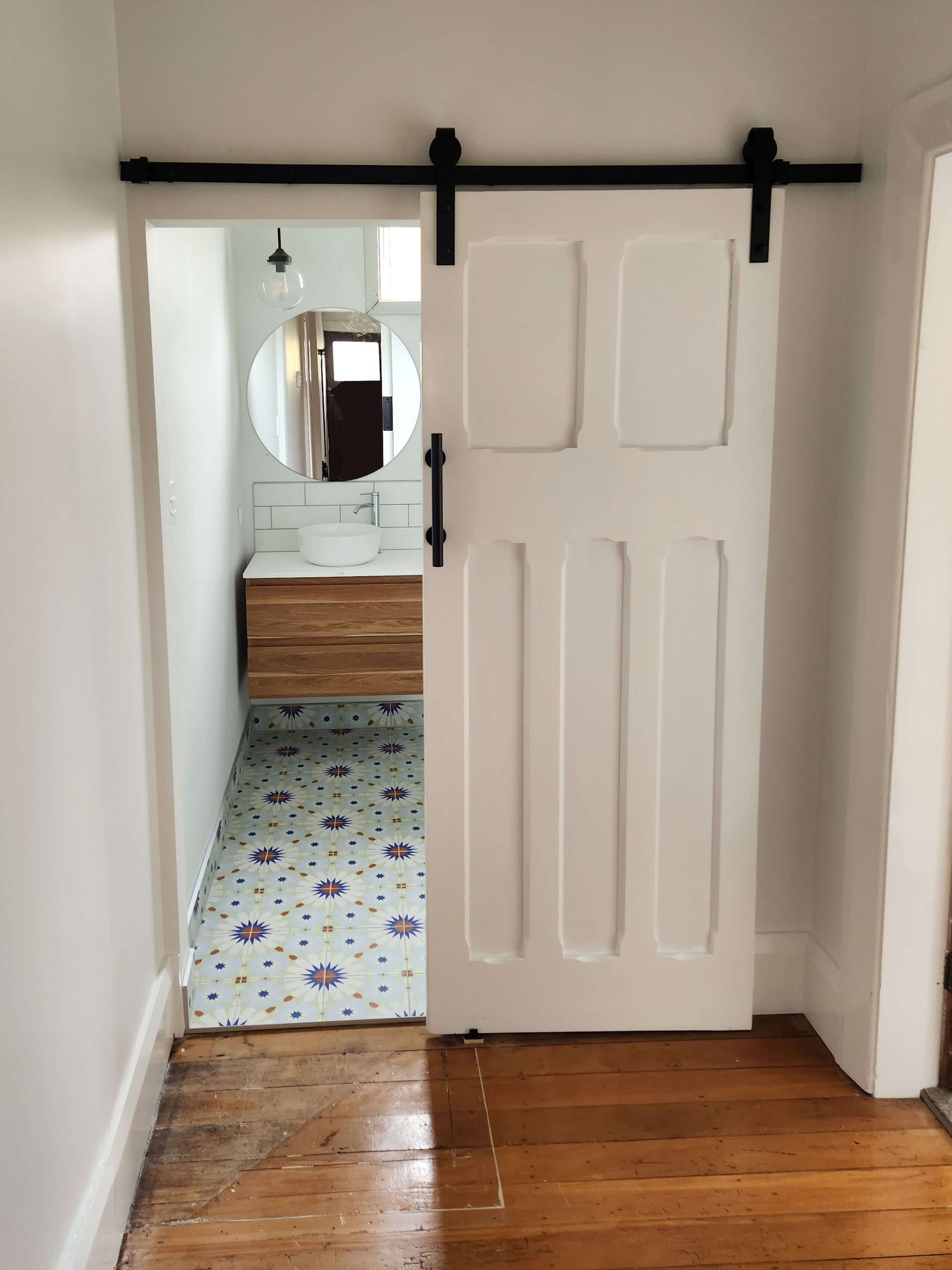funky tile bathroom