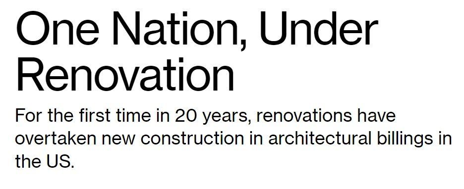 Renovations overtake new home building