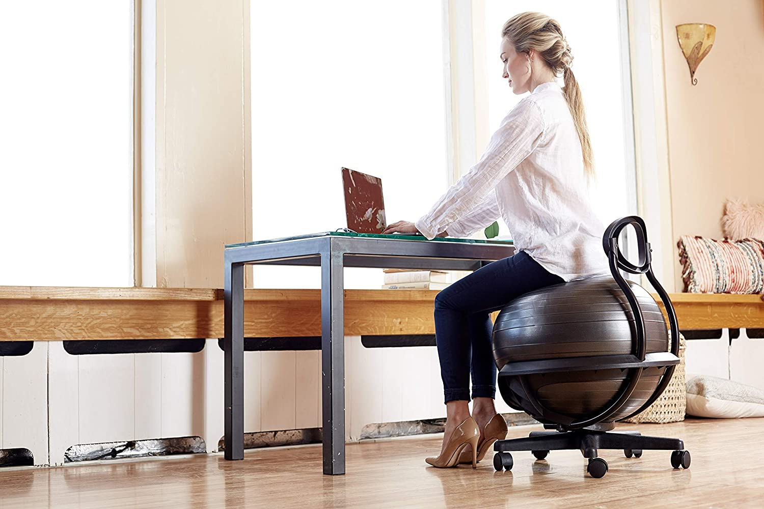 yoga ball on wheels