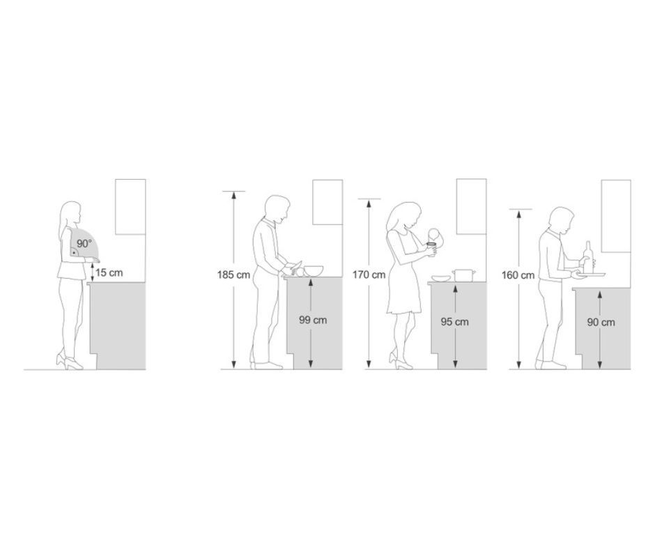 A black and white drawing of a woman washing dishes in a kitchen.