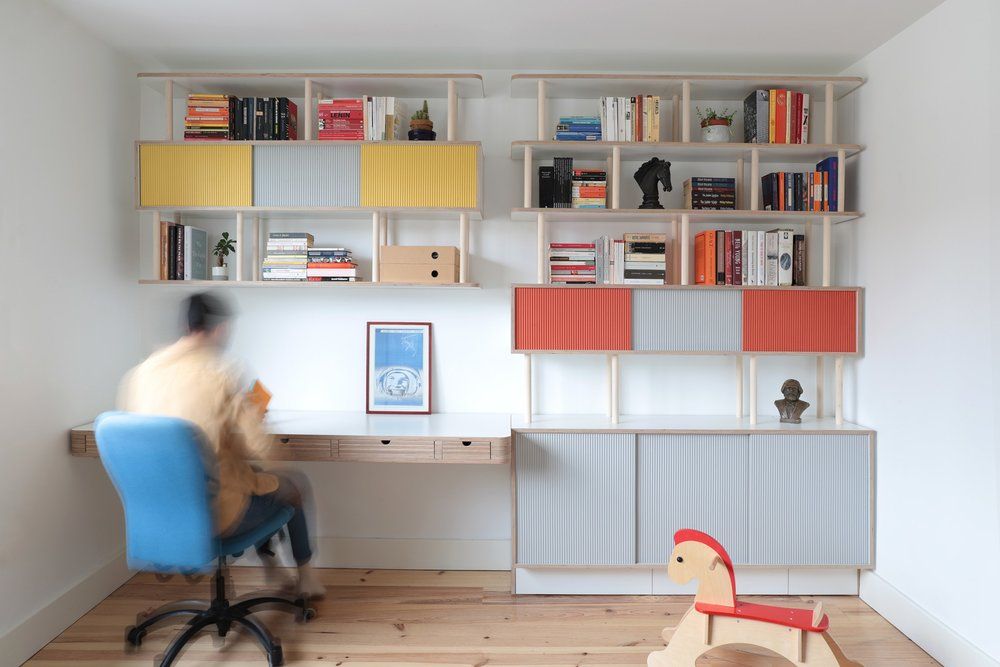 display shelves in home office
