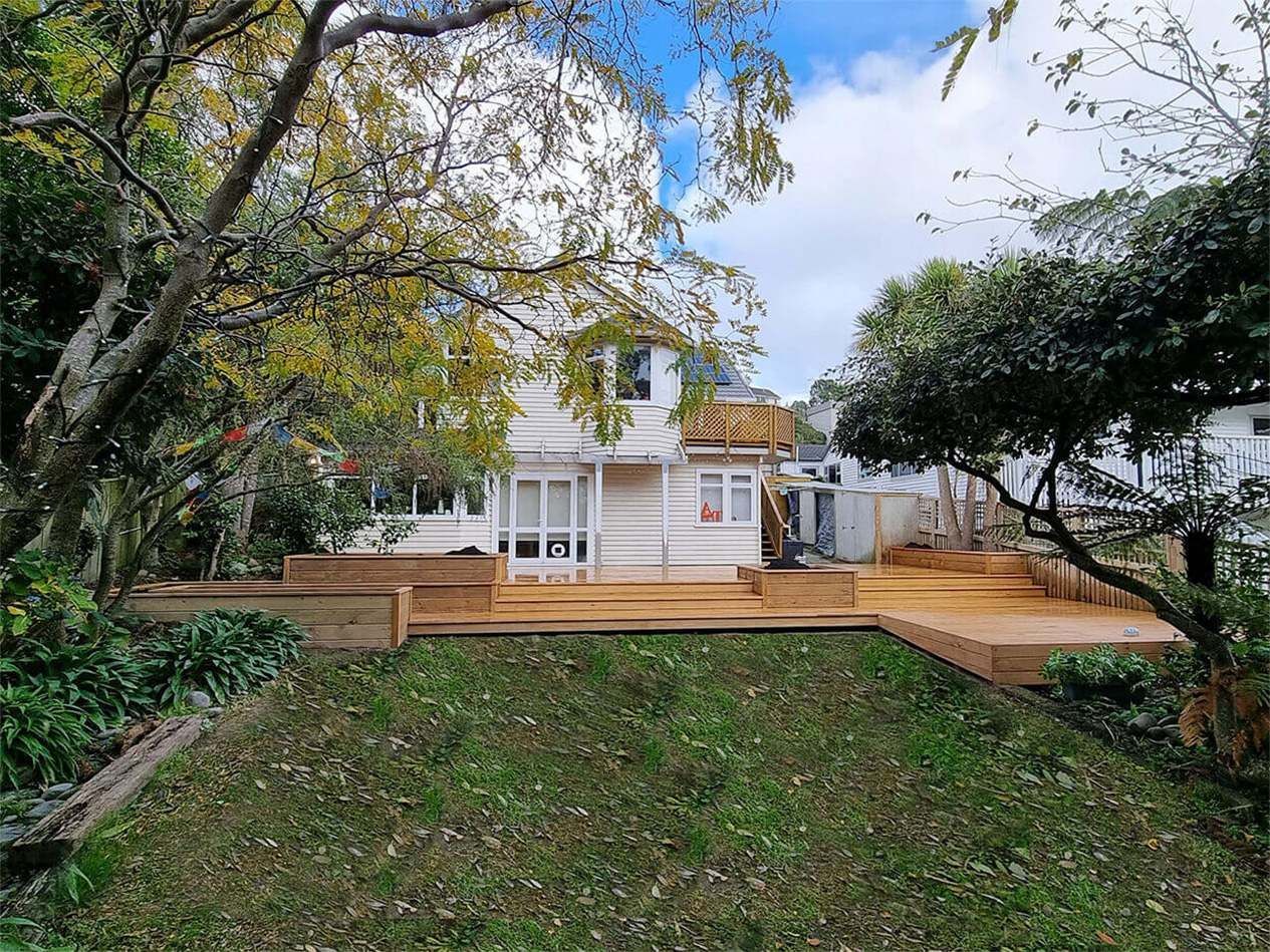 create outdoor living spaces that go from day to night