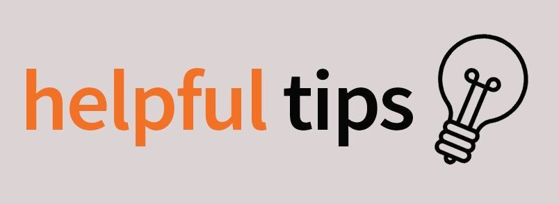 A logo for helpful tips with a light bulb.