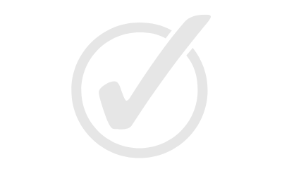 Light gray checkmark inside a circle on a white background