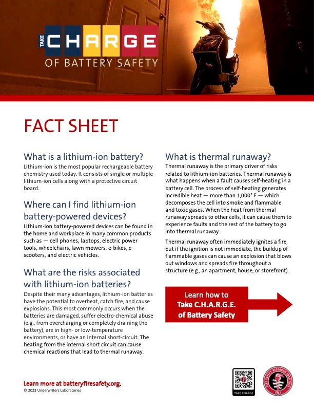 Take C.H.A.R.G.E. of Battery Safety