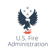 A logo for the u.s. fire administration with an eagle and stars.