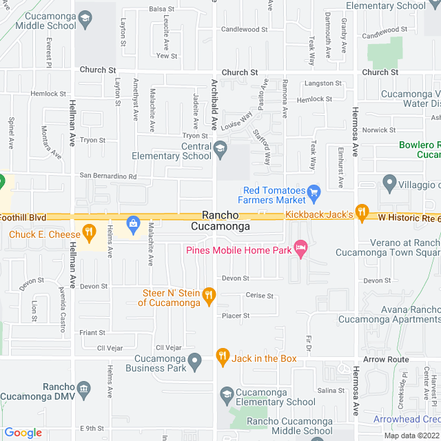 Map of business location