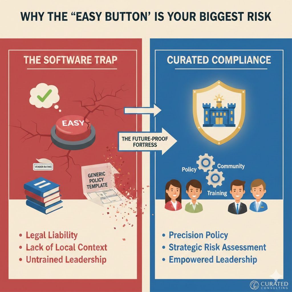 Simple chart comparing the easy way vs the strategic way based on the content of the article.