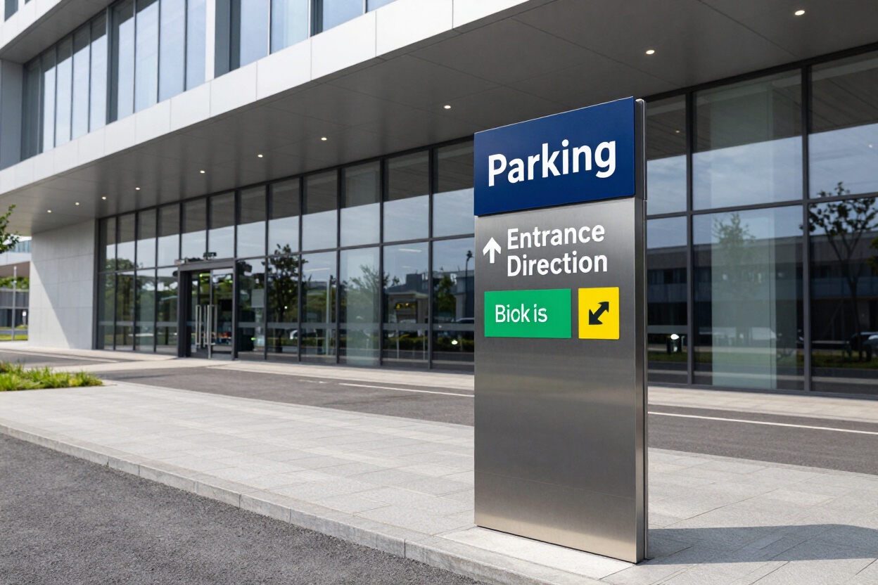 Parking and entrance instructions