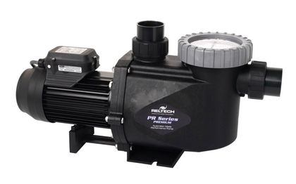 Black Oasis pool pump on a cardboard surface. — Tweed Pool Shop in Tweed Heads South, NSW