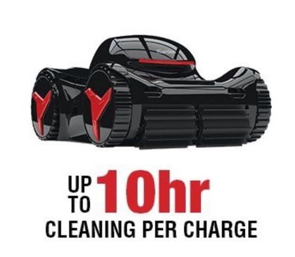 A blue and white COSMY 150 robotic pool cleaner with treads, made by BWT. — Tweed Pool Shop in Tweed Heads South, NSW