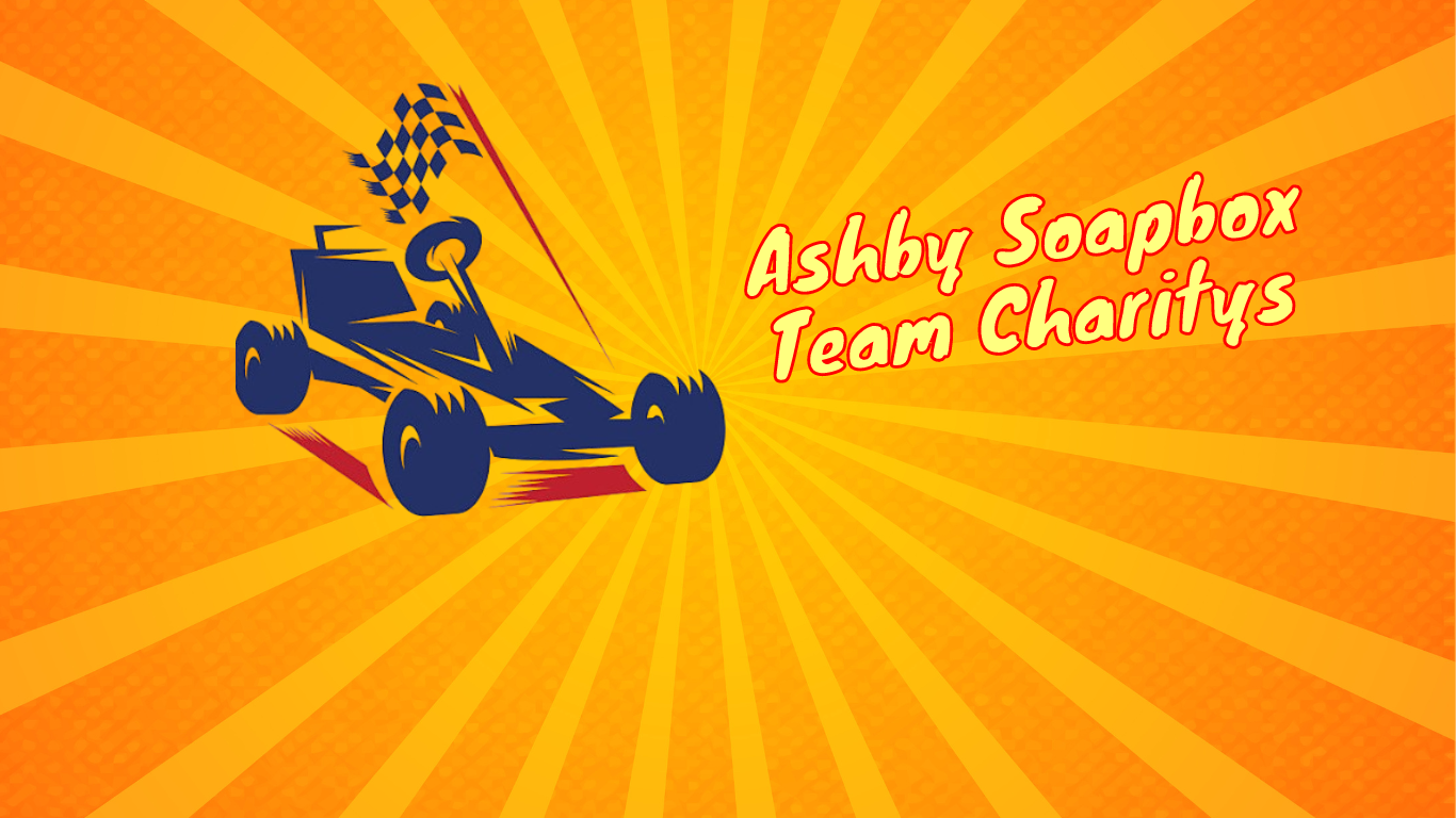 A logo for ashby soapbox team charity