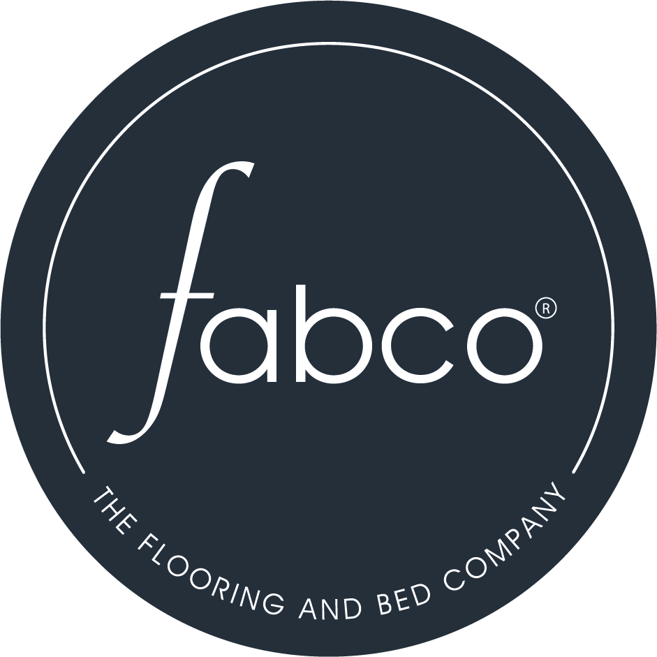 The logo for fabco the flooring and bed company
