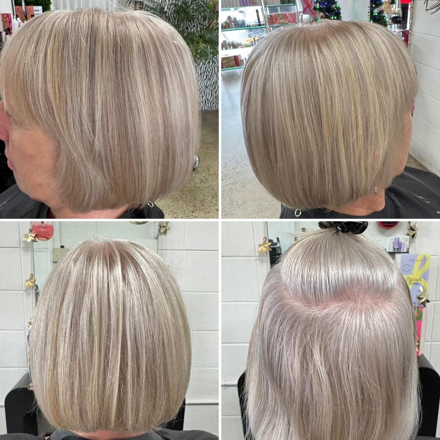 A Woman is Getting Her Hair Dyed in a Salon — Embellish Hair and Beauty In Slade Point, QLD