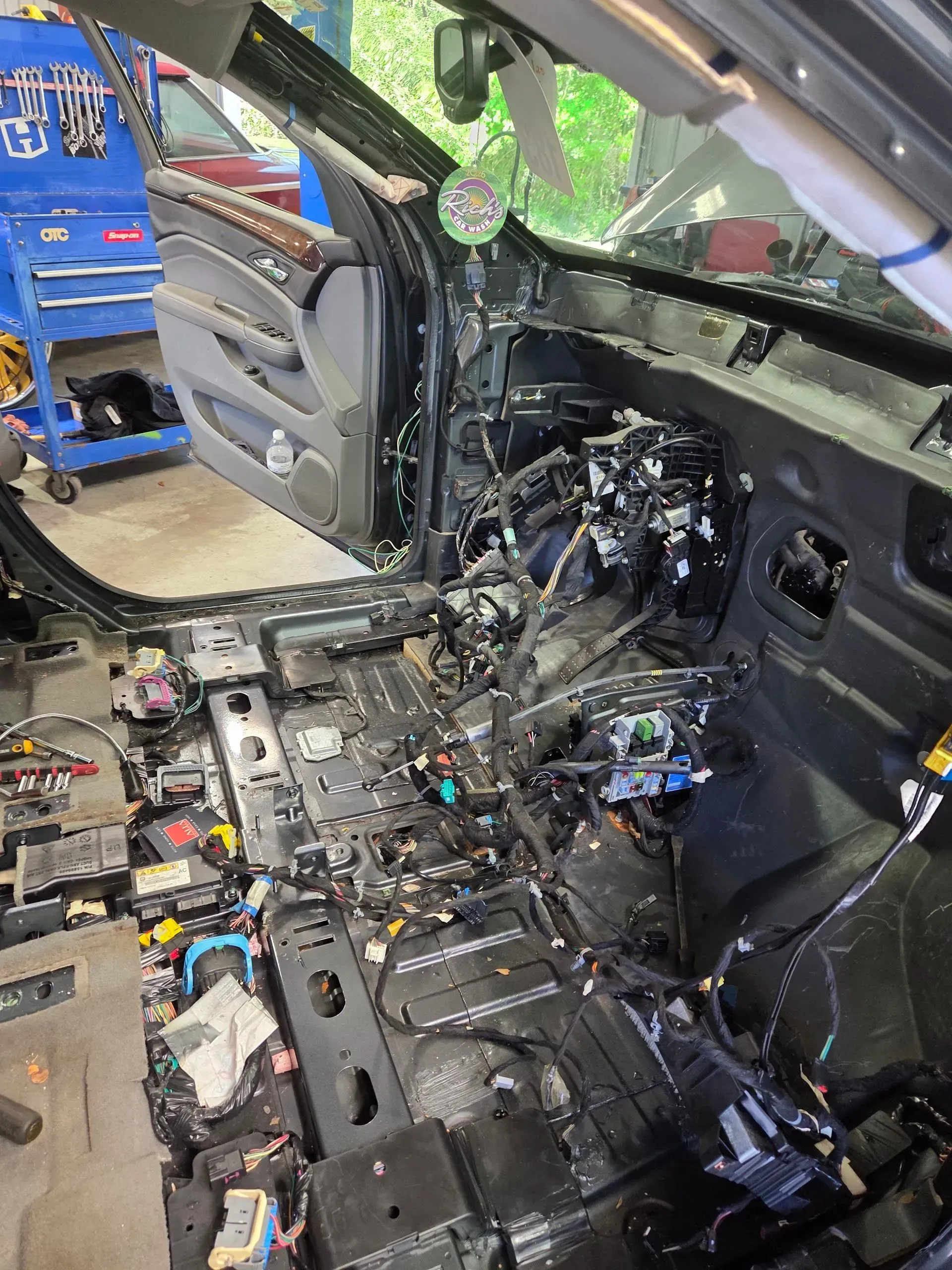 Vehicle undergoing a major interior repair | Hutchins Auto Repair LLC
