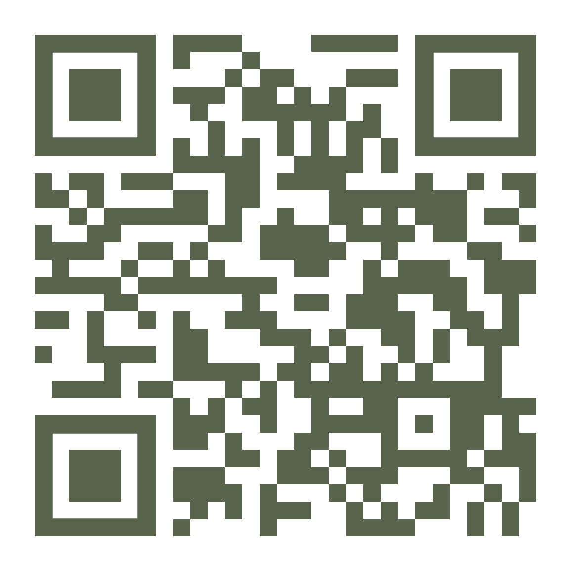 QR-Code mit grün-grauem Muster auf weißem Hintergrund