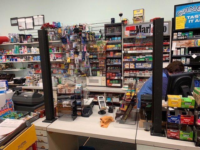 A store with a sign that says marlboro on it
