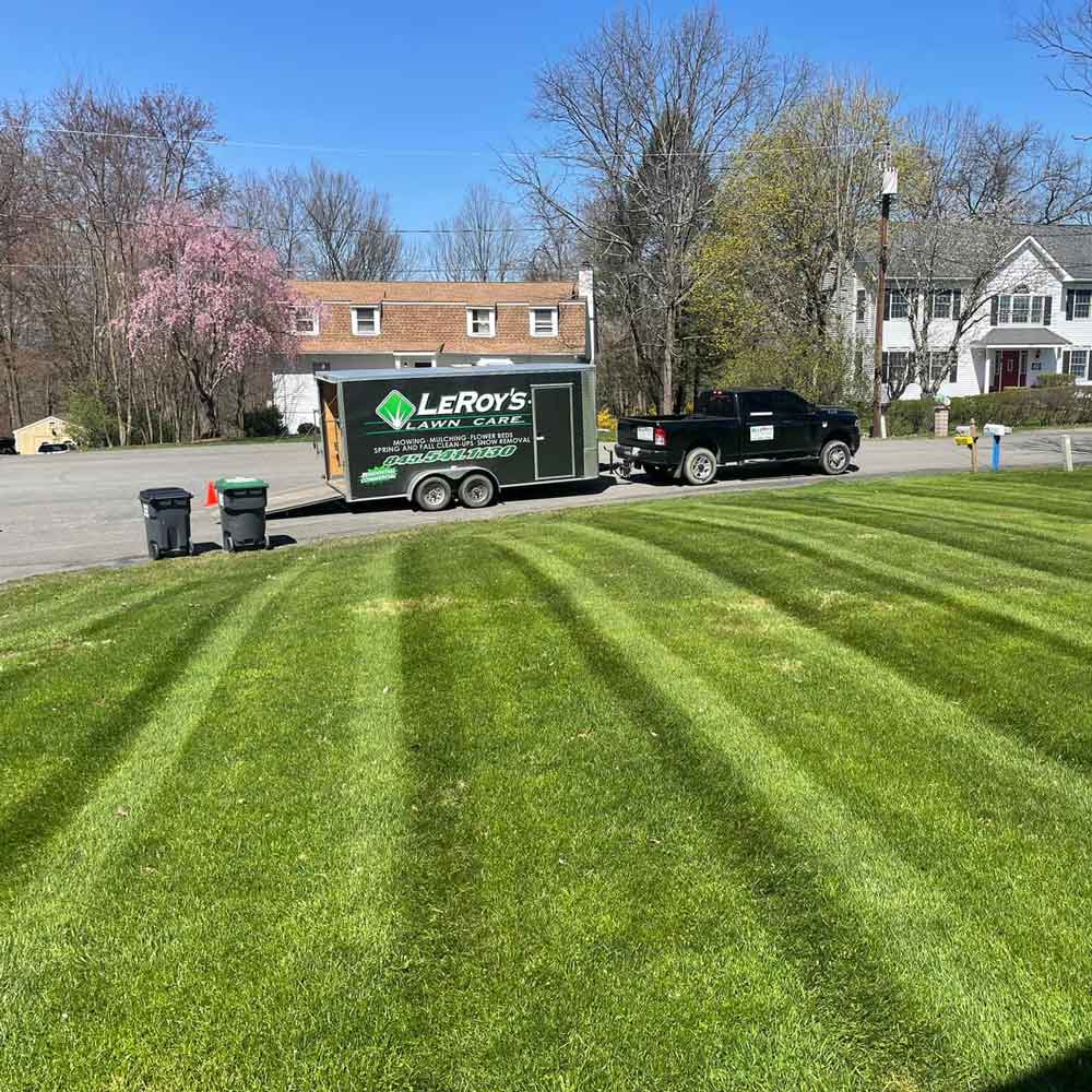 Parked Service Truck — Pine Bush, NY — LeRoy’s Lawn Care