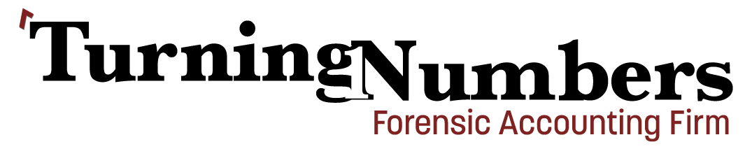 A logo for turning numbers forensic accounting firm