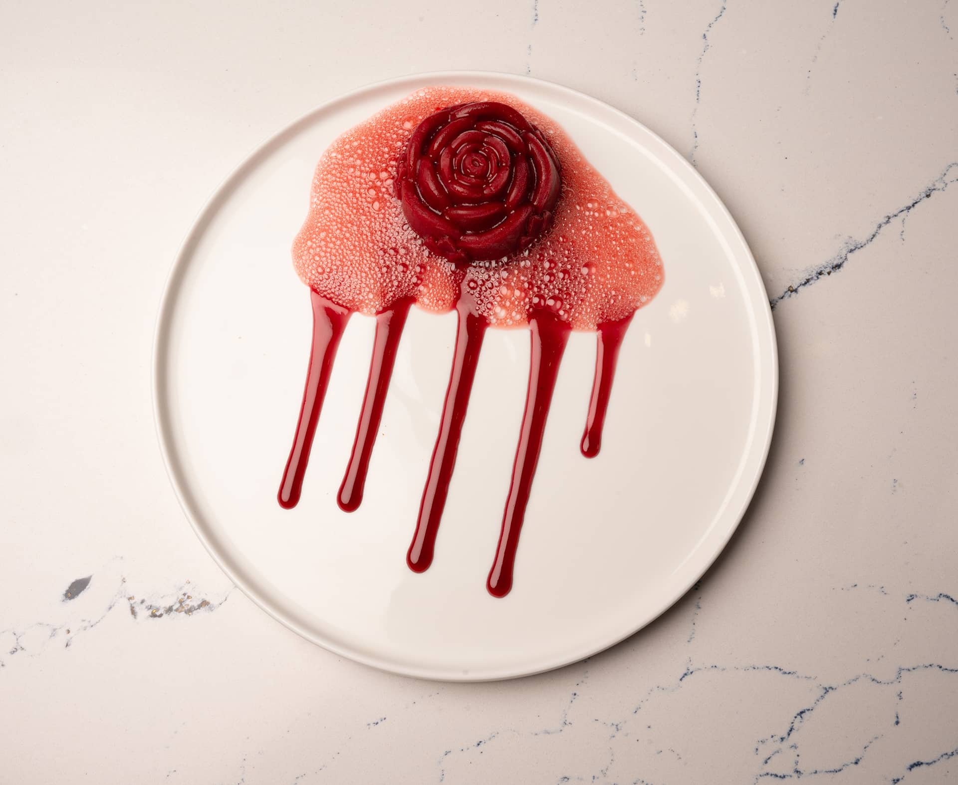 Handcrafted ceramic dish on a plate