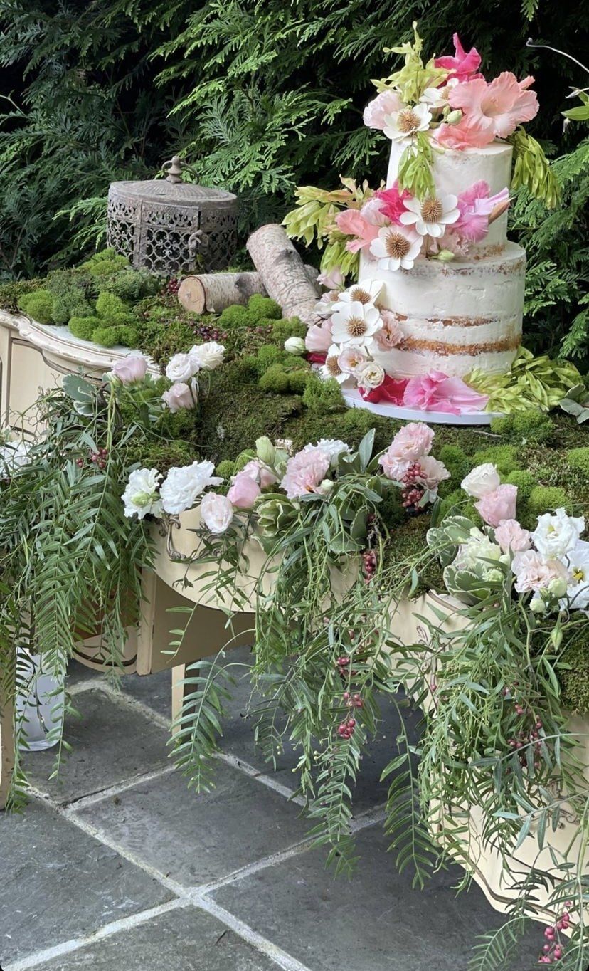 Customized Wedding Cake Presented on table