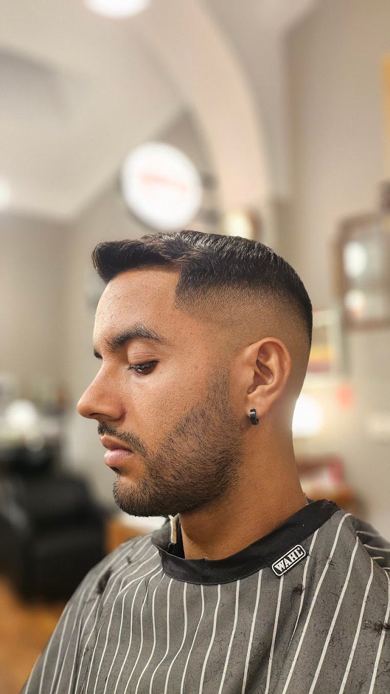 Side Profile of a Man With a Fade Haircut and Beard — Lucky Child Barber Shop In Hobart, TAS
