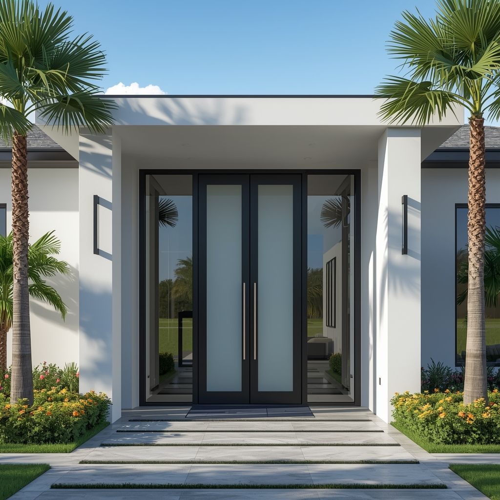 Modern Aluminum Front Entryway Designs for Security & Style