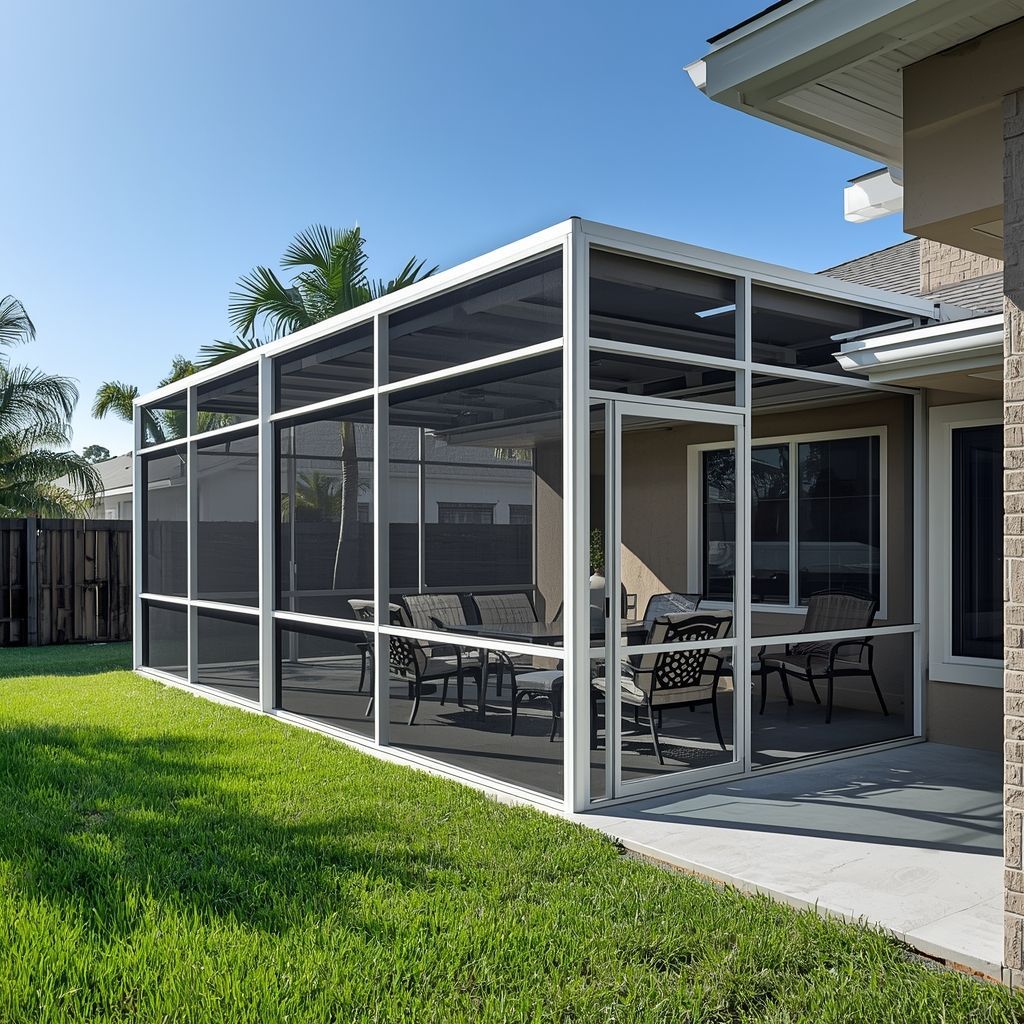 Durable aluminum screen enclosure framing for Florida homes