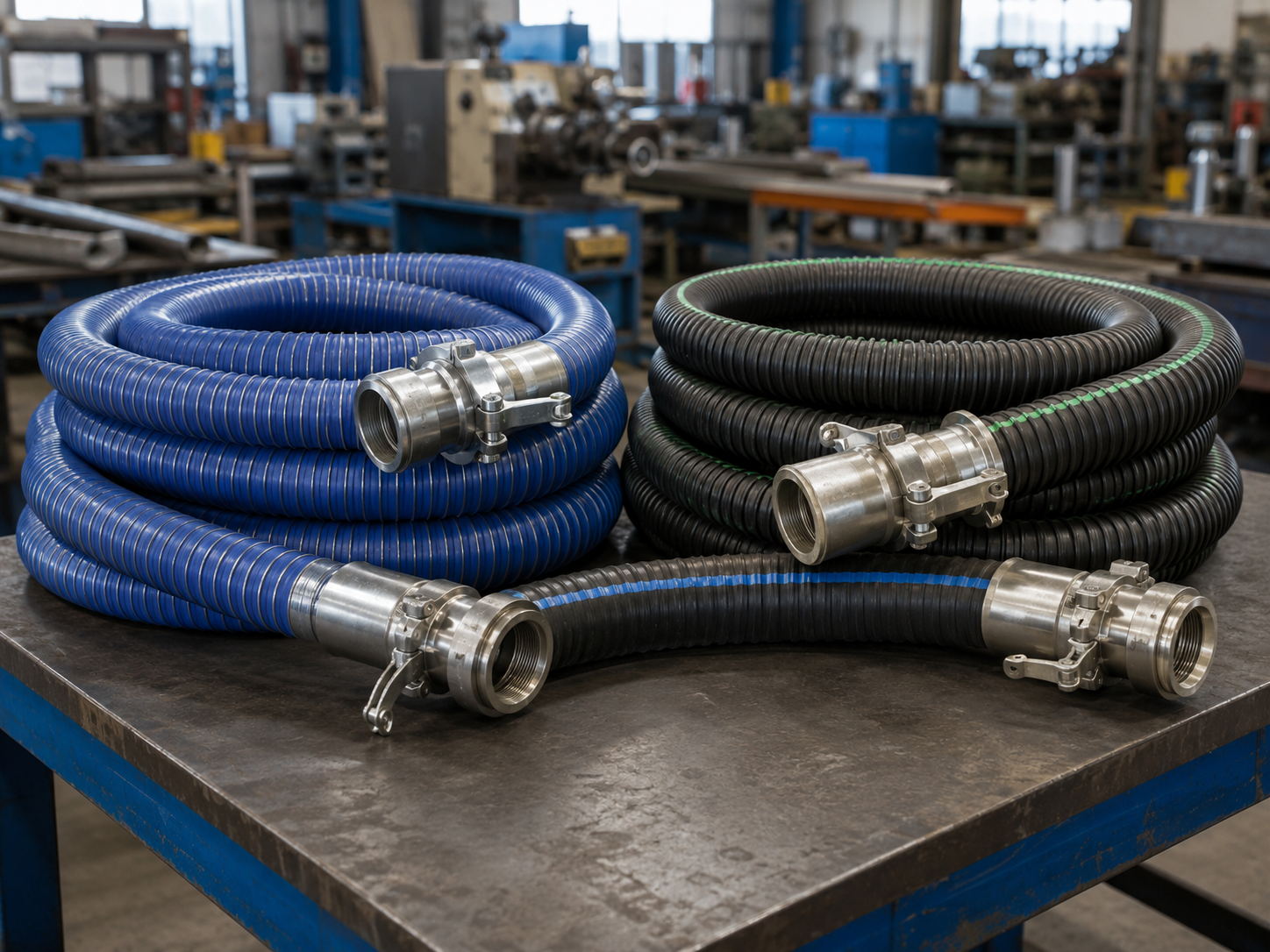 Industrial suction and discharge hose from Industrial Rubber and Supply in San Bernardino California