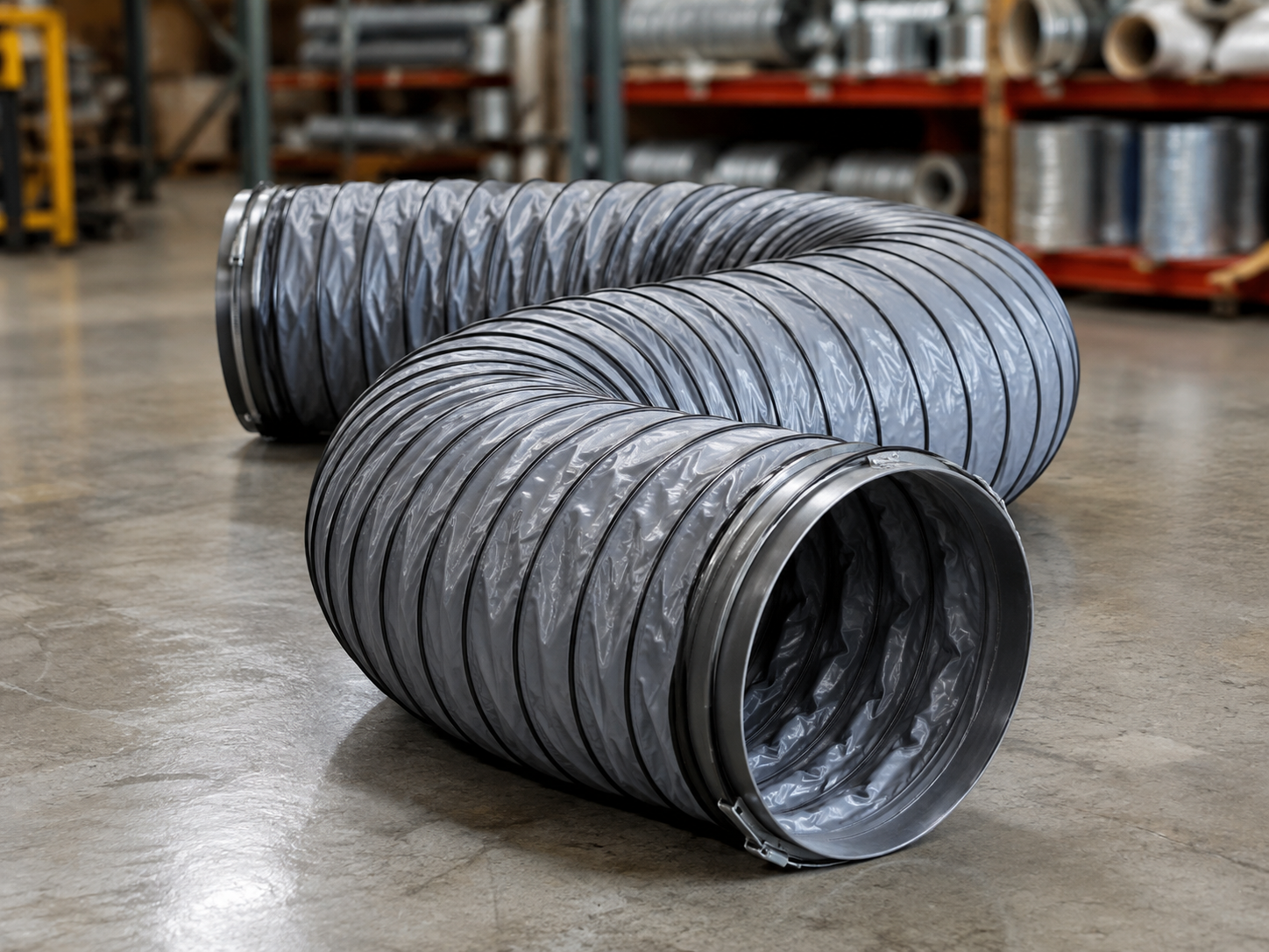 Flexible industrial ducting hose for ventilation dust collection and airflow applications