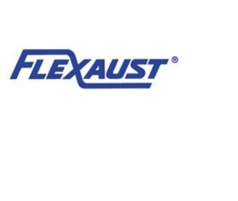 FLEXAUST logo in blue italic text on a white background