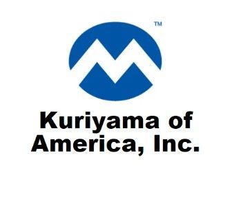 Kurikyama of America, Inc. logo with blue circle and white “M” above black text