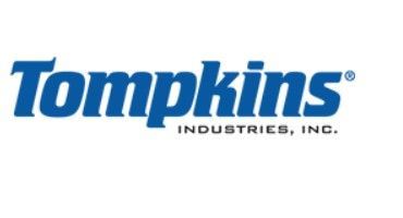 Logo for Tompkins Industries, Inc. in blue and black text.