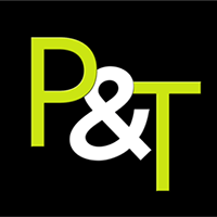 Click to hear the podcast Pots and Trowels Logo featuring a white ampersand in between green letters P and T