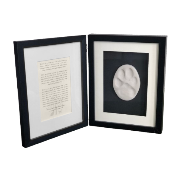 Framed Shadow Box with Ink or Clay Print