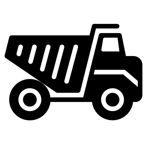 A dump truck free icon on a white background