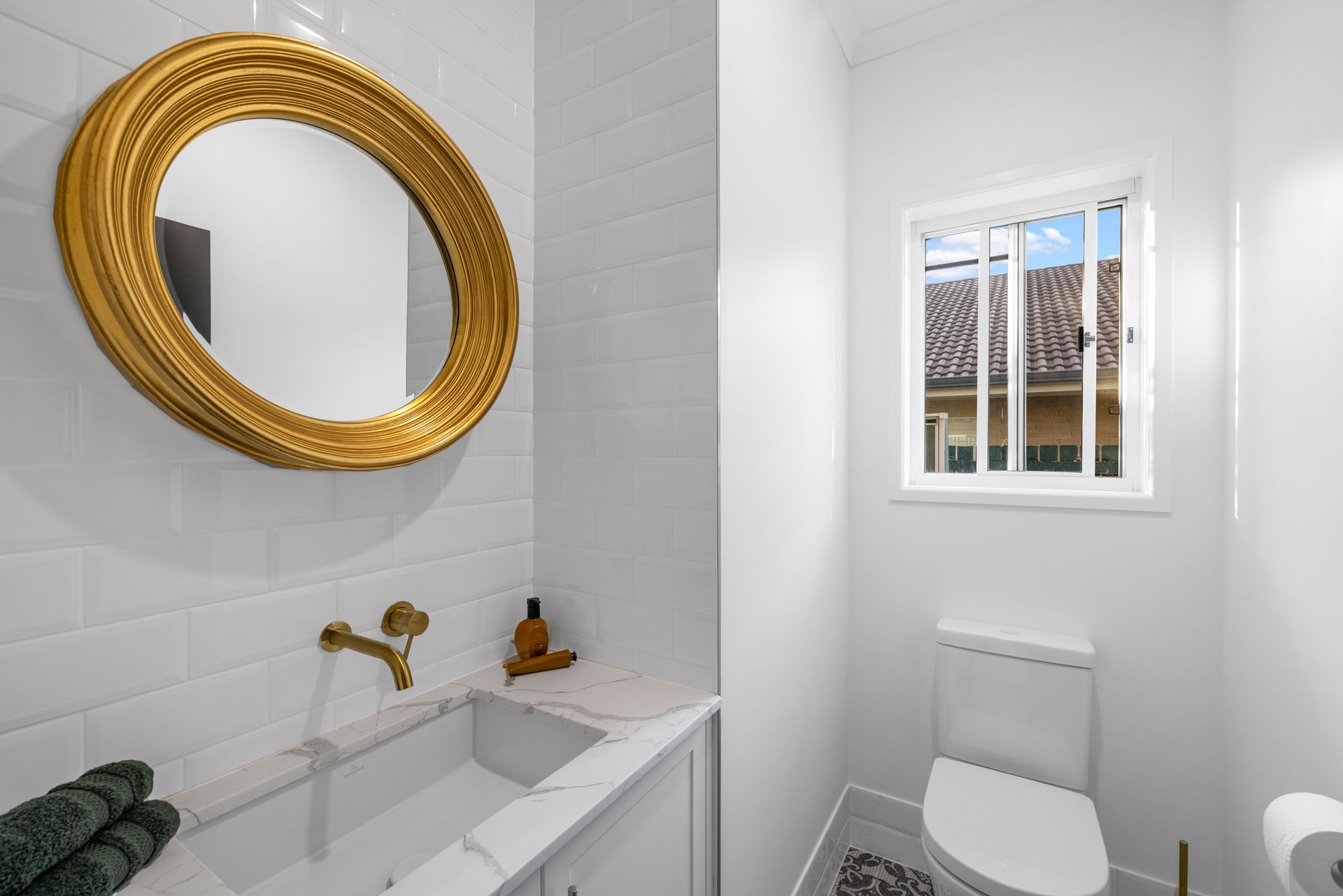 A Bathroom With Two Sinks and a Mirror — CK Cabinetry in Buderim, QLD