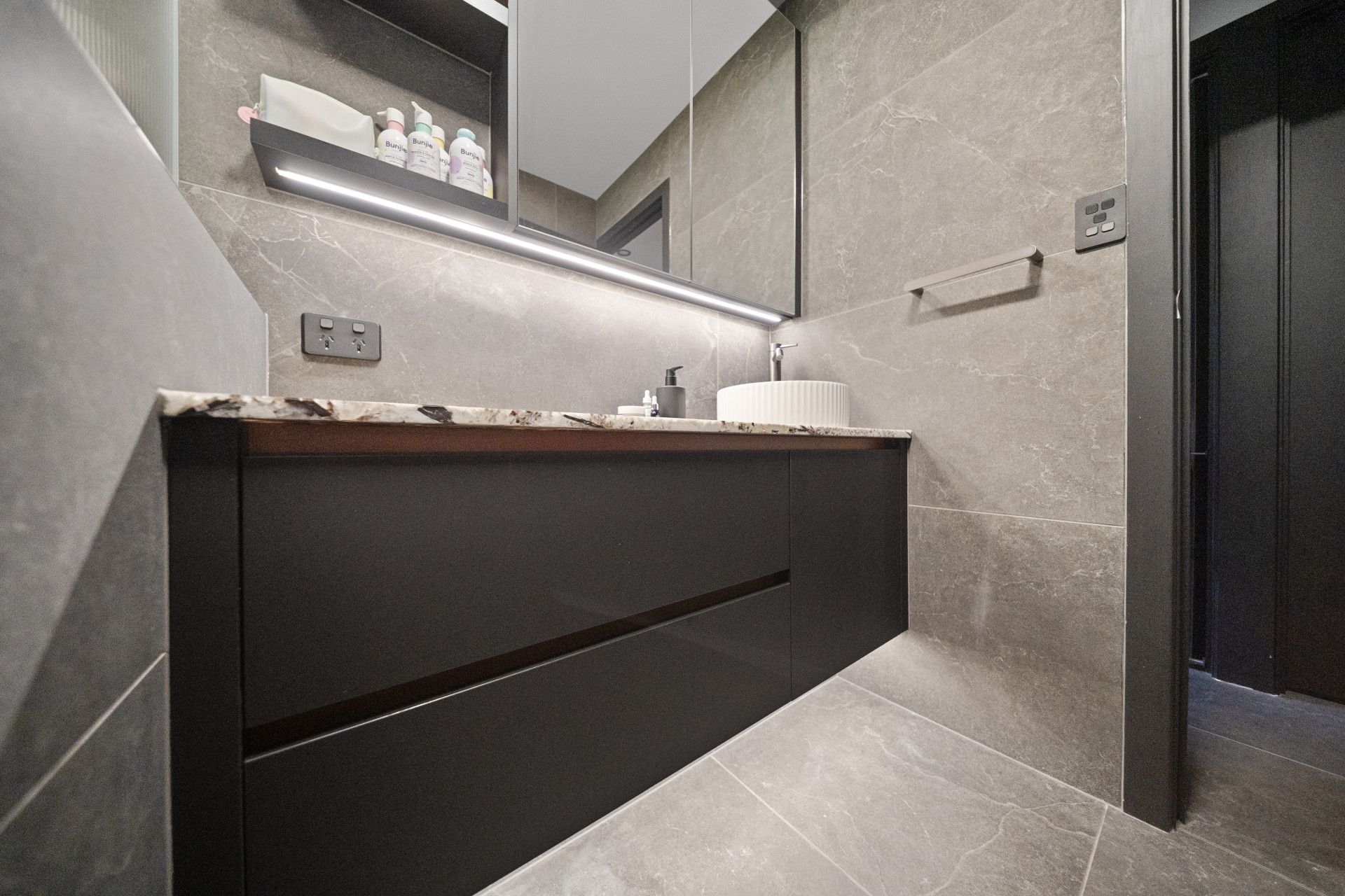 A Kitchen With a Stove Top Oven and a Painting on the Wall — CK Cabinetry in Coolum Beach, QLD