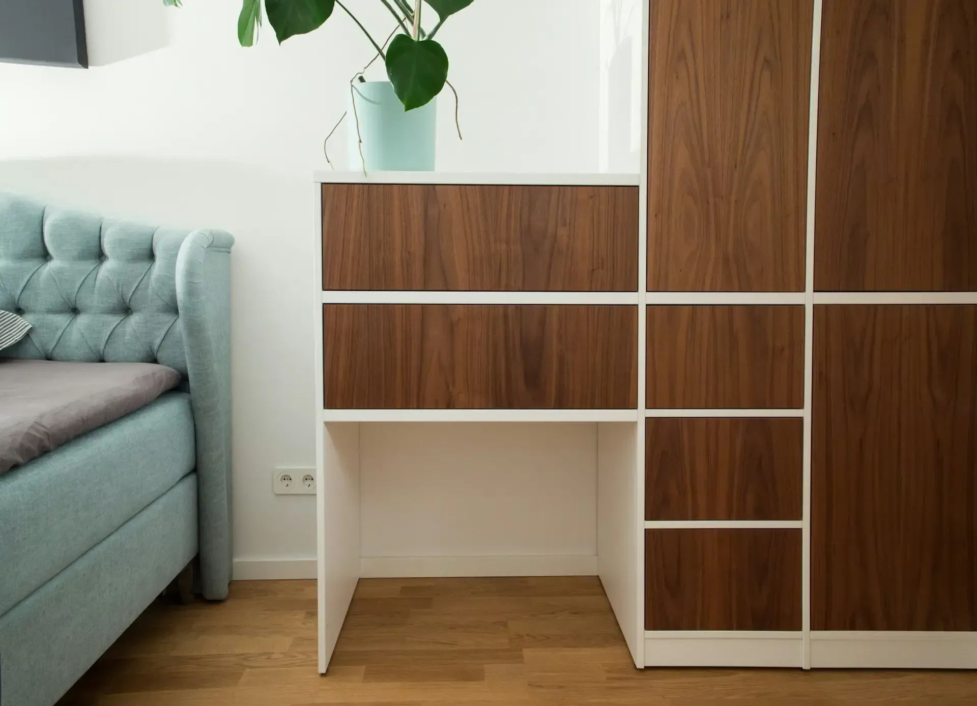 A Bedroom With a Bed, Dresser, and Wardrobe — CK Cabinetry in Coolum Beach, QLD