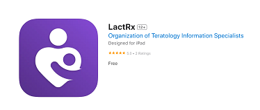 A purple app icon with a person holding a baby on it.
